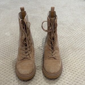 Sam Edelman Tan Lace-Up Women's Boots